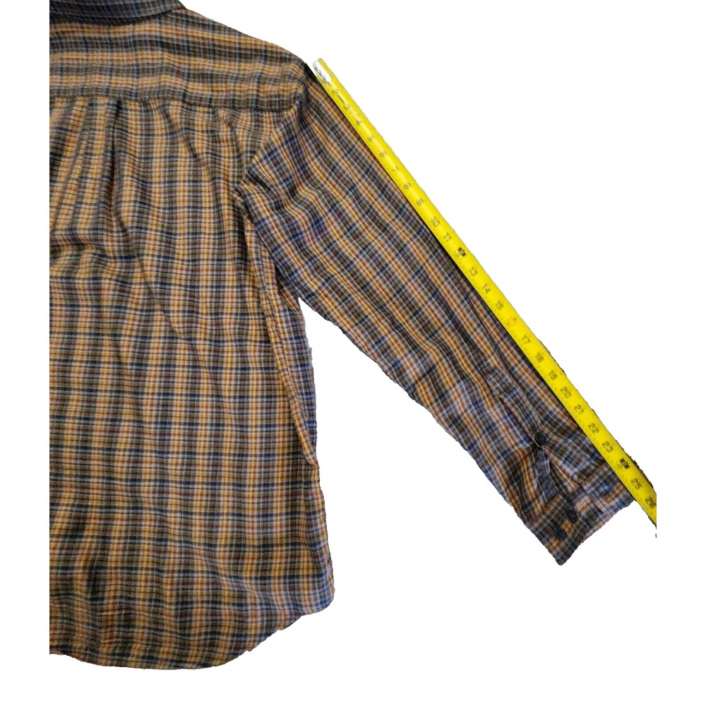 Patagonia Organic Cotton Shirt Men's Large Brown Striped Button Up Long Sleeve - Picture 7 of 8